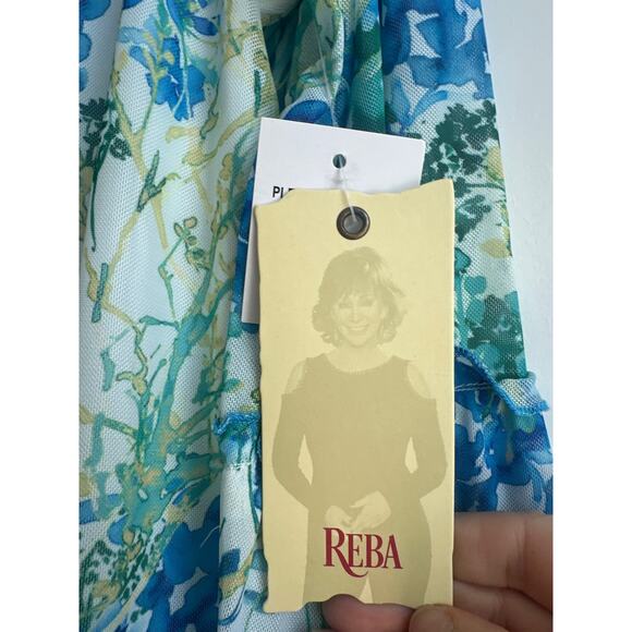 Reba Blues Travelers, Blue, Green, and Yellow, Rustic Boho Ruffle Sleeves Blouse - Picture 4 of 9